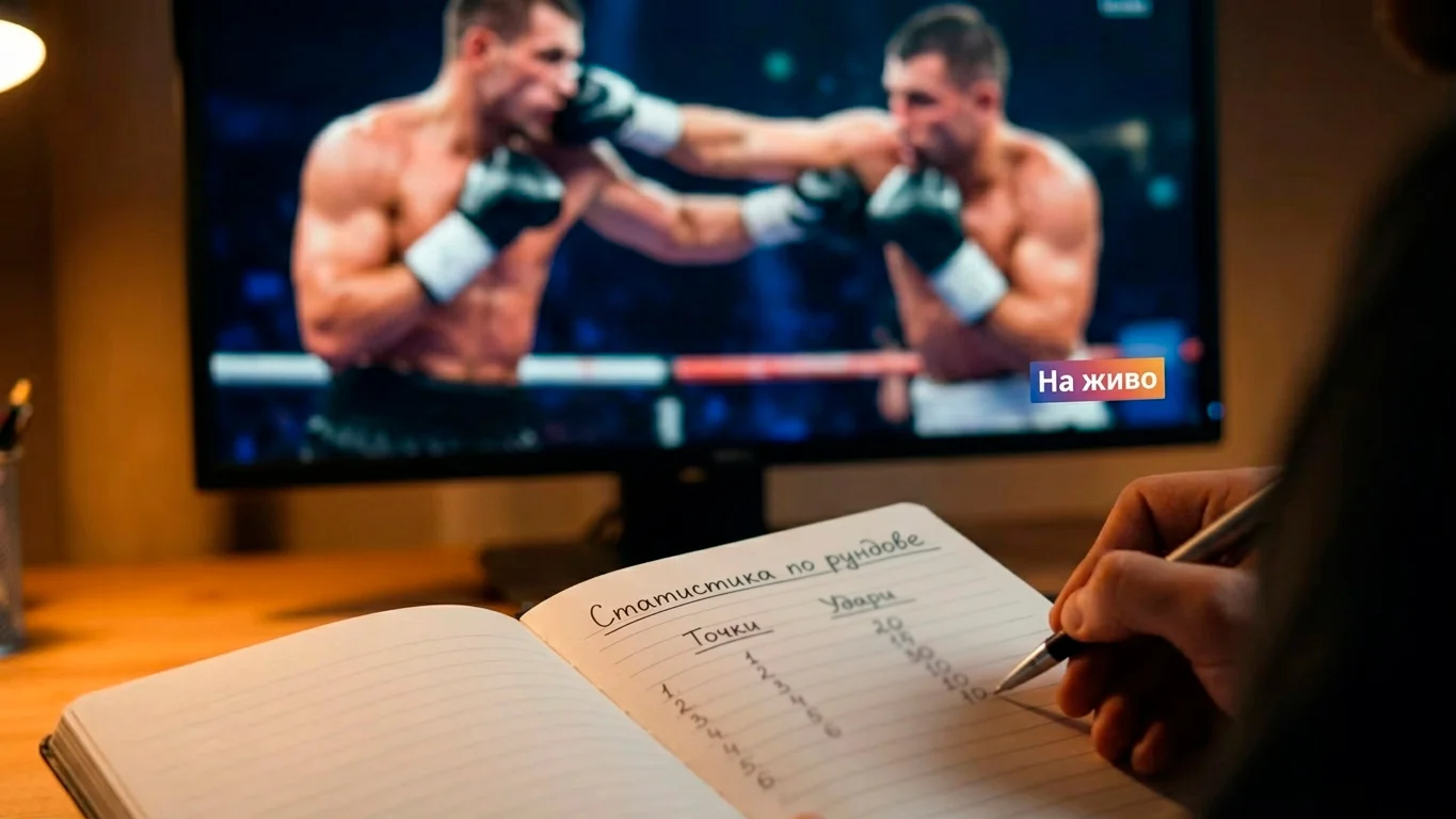 Залагащ следи round-by-round CompuBox показатели по време на live боксов мач