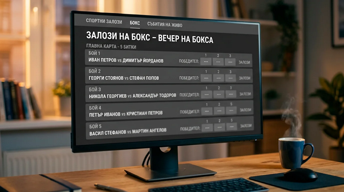 Екран с пазари за мега-карди — изброени мачове в едно събитие
