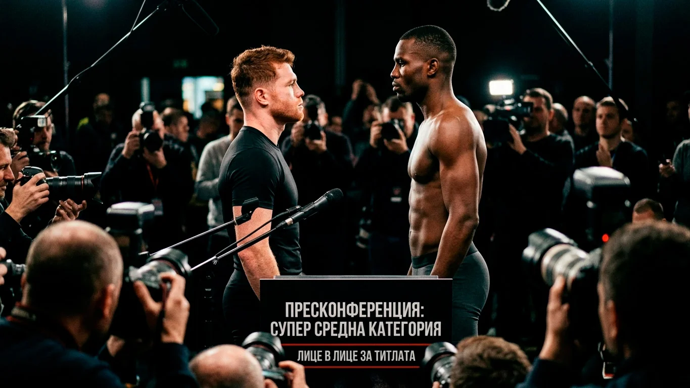 Stare-down между супер средни боксьори преди мач