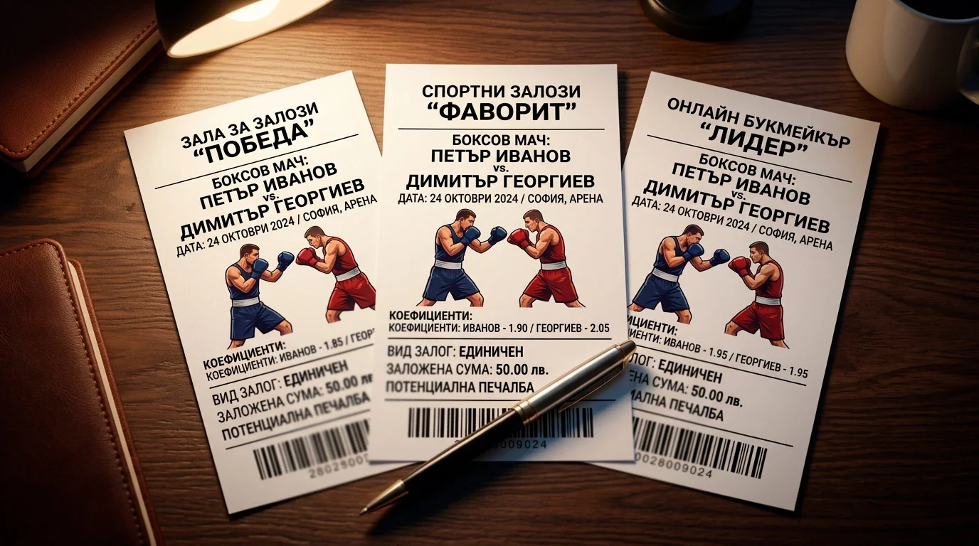 Същият боксов мач котиран на три различни оператора с различни коефициенти и маржини